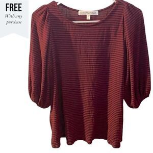 FREE Paisley Raye 3/4 Sleeve Top Size S EUC